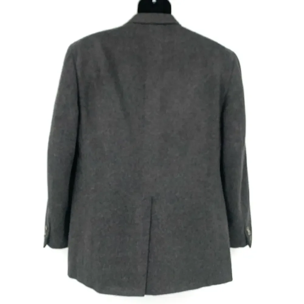 VTG Bernard Allen 100% Wool Heather Gray Blazer/Sports Coat Mens Size 42 Regular